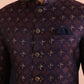 Kisah Men Purple & Wine Textured Indowestern Trouser Set | Swadesiicart