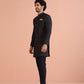 Kisah Men Navy Blue Embellished Indowestern Trouser Set | Swadesiicart