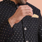 Kisah Men Navy Blue Embellished Indowestern Trouser Set | Swadesiicart
