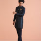 Kisah Men Navy Blue Embellished Indowestern Trouser Set | Swadesiicart