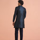 Kisah Men Navy Blue Embellished Indowestern Trouser Set | Swadesiicart