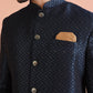 Kisah Men Navy Blue Embellished Indowestern Trouser Set | Swadesiicart