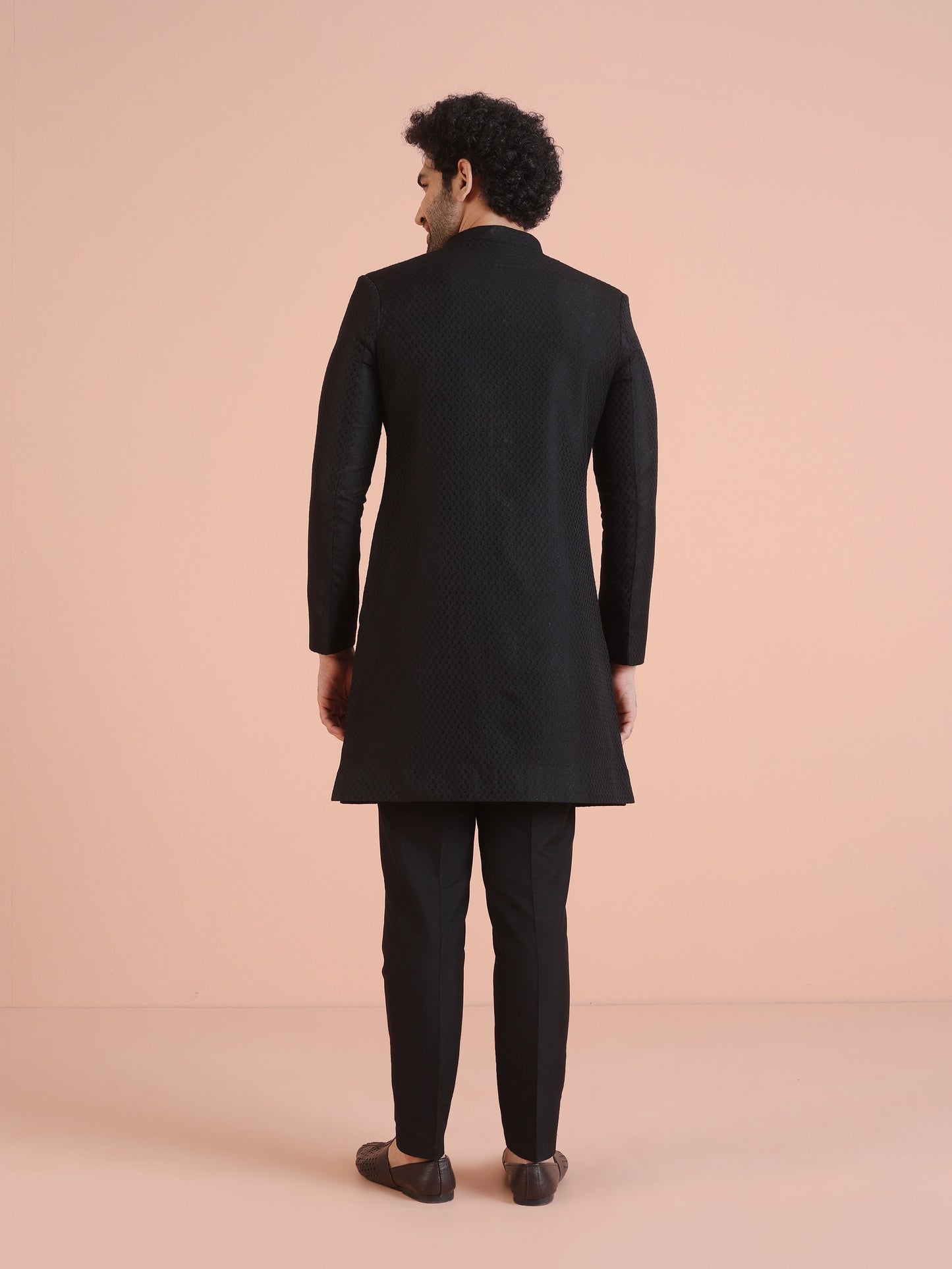 Kisah Men Black Indowestern Trouser Set | Swadesiicart