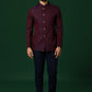 Kisah Men's Maroon Bandhgala with Trouser Set | Swadesiicart
