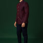 Kisah Men's Maroon Bandhgala with Trouser Set | Swadesiicart