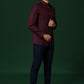 Kisah Men's Maroon Bandhgala with Trouser Set | Swadesiicart