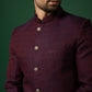 Kisah Men's Maroon Bandhgala with Trouser Set | Swadesiicart