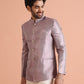 Kisah Men Lilac Textured Bandhgala Trouser Set | Swadesiicart