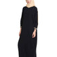 Bashariya Elegant Kaftan Abaya In Free Size With Contrast Detailings-Black