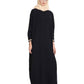 Bashariya Elegant Kaftan Abaya In Free Size With Contrast Detailings-Black