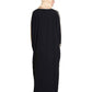 Bashariya Elegant Kaftan Abaya In Free Size With Contrast Detailings-Black