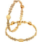 Gold-Polished Alloy Goddess Laxmi Bangle Set - The Pari - The Pari - Dinesh Associates