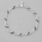 VOJ Set of 2 Silver Plated Designer Stainless Steel Anklet - Swadesiicart
