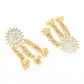 Mominos Fashion Johar Kamal Golden Plated Earrings With Kundan & Pearls - Swadesiicart