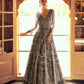 Aarshi Fashions Grey Geogette Wedding Gowns