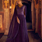 Aarshi Fashions Purple Geogette Wedding Gowns