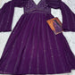 Aarshi Fashions Purple Geogette Wedding Gowns