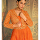 Aarshi Fashions Orange Silk Wedding Gowns