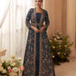 Aarshi Fashions Heavy Silks Teal Long Top With Silk Shrug