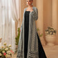 Aarshi Fashions Heavy Silks Black Long Top With Silk Shrug