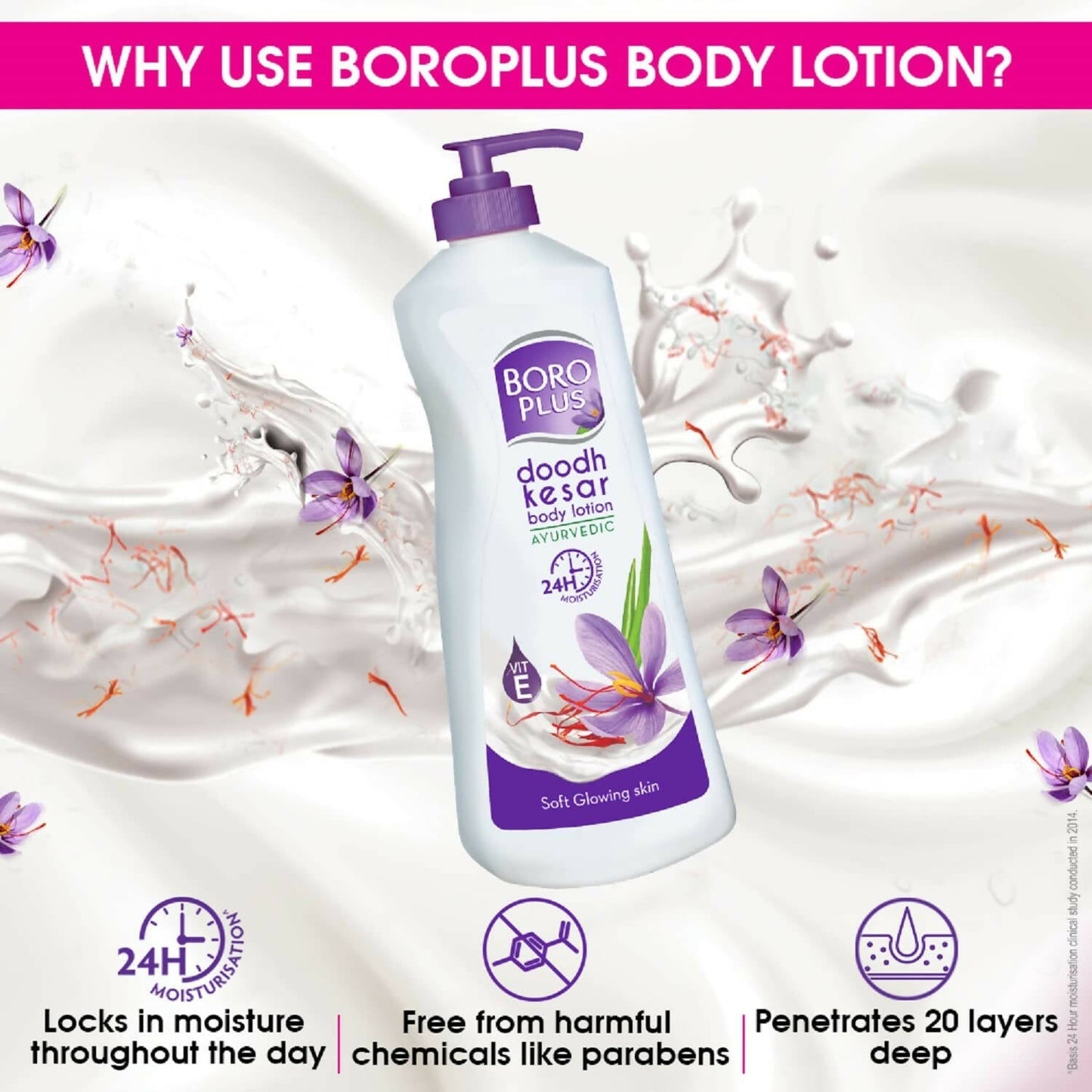 BoroPlus Dhoodh Keshar Body Lotion - Limited Time Offer - Swadesiicart