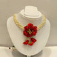 Artificial Flower Jewelry Set For Haldi