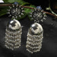 Mominos Fashion Johar Kamal Silver-Plated Earrings With Pearls Jhumkas - Swadesiicart