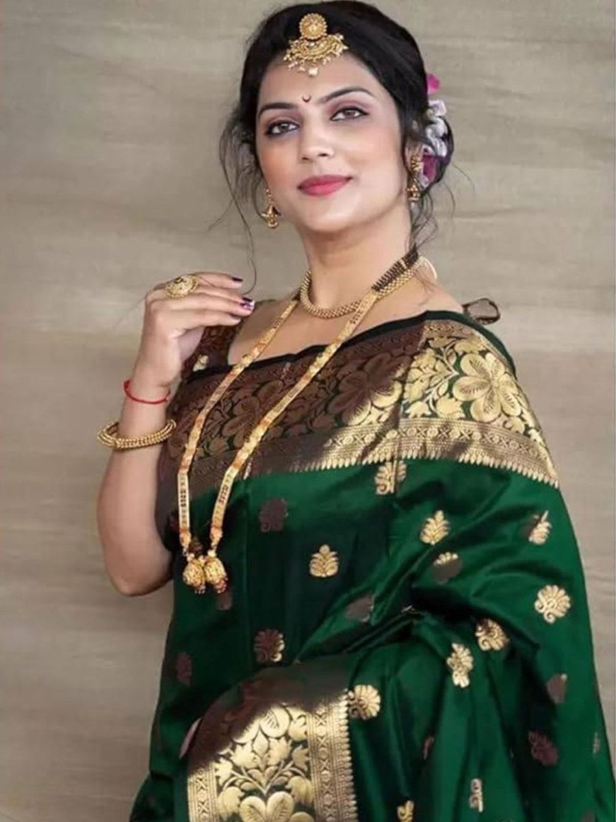 Anouk Woven Design Zari Banarasi Saree | Swadesiicart