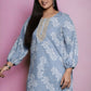 Ahalyaa Women's Traditional wear Tunic - Grey | Swadesiicart