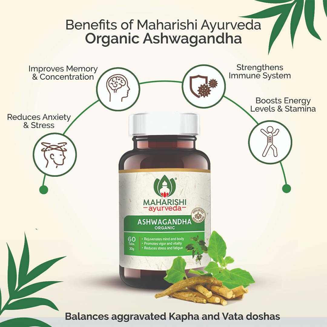 Maharishi Ayurveda Ashwagandha Organic Tablets - Swadesiicart
