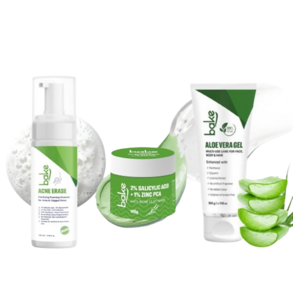 Bake 2% Salicylic Acid + Zinc PCA Anti-Acne Clay Mask - Combo | Swadesiicart