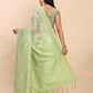 Shree Shyam Fashion Linen Cotton Light Green Saree