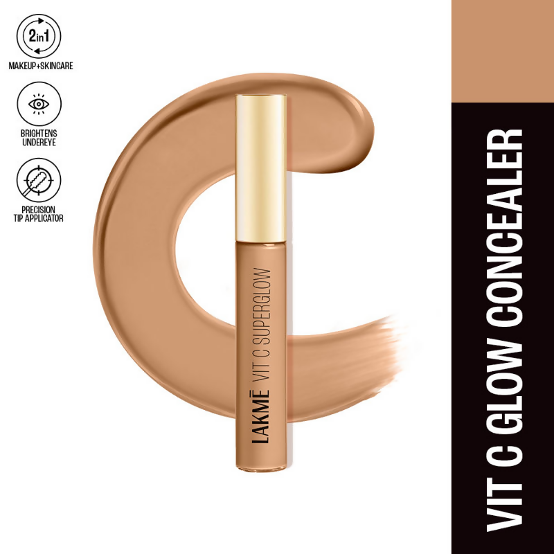 Lakme Vitamin C Superglow Concealer with 1 % Vit C - Beige - Swadesiicart