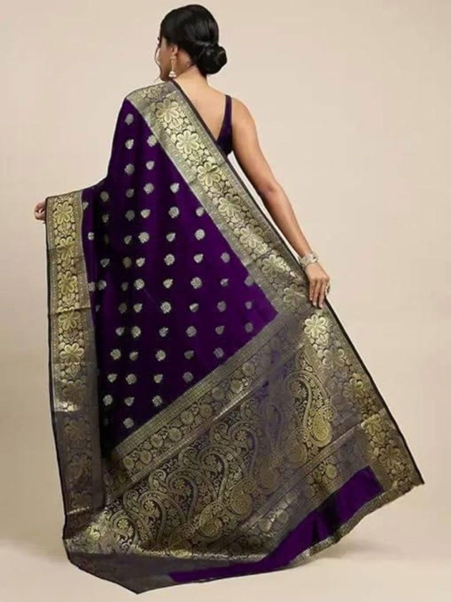 Anouk Ethnic Motifs Woven Design Zari Banarasi Saree | Swadesiicart