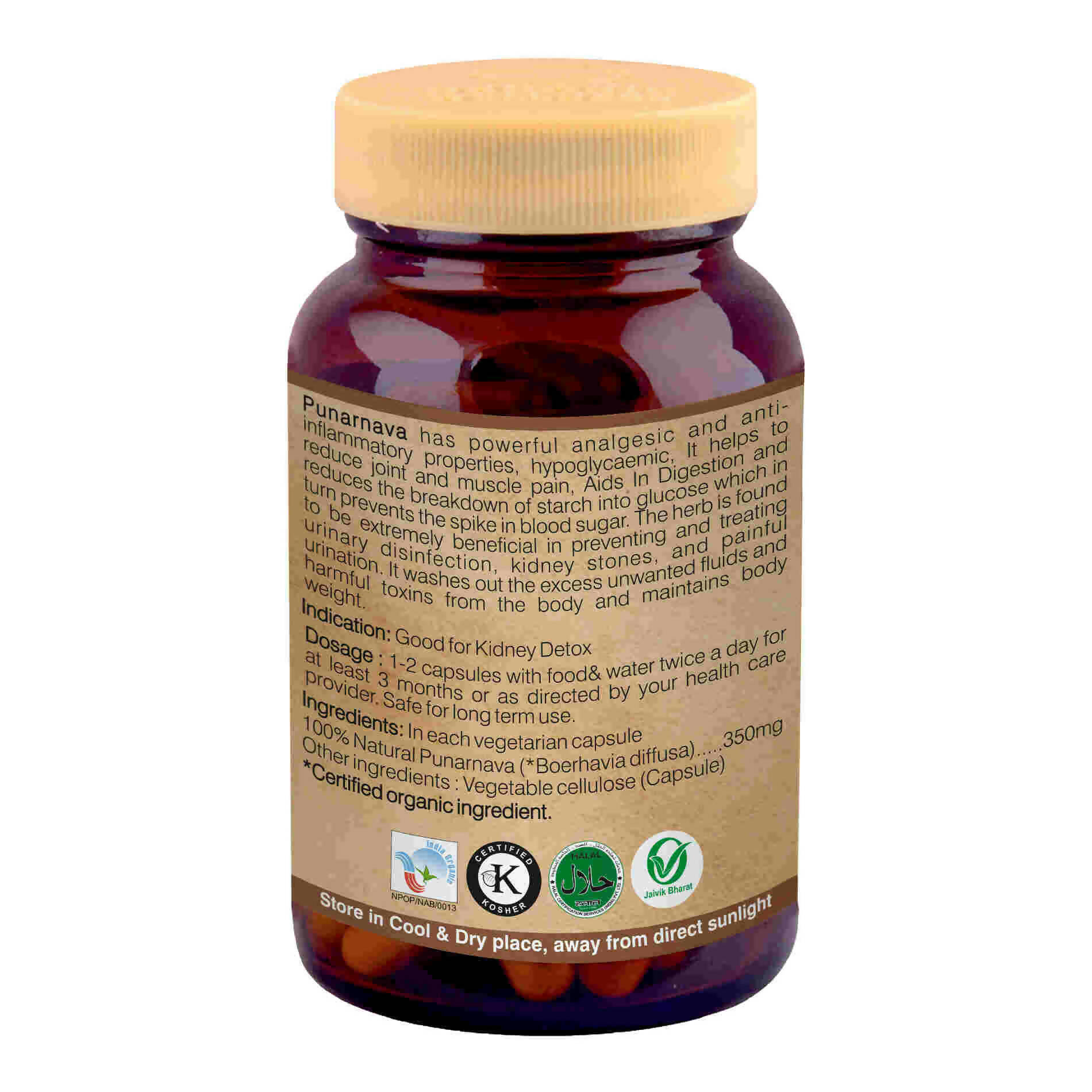 Organic Wellness Punarnava Capsules - Swadesiicart