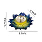 CraftVatika Blue Lotus Hand Painted Diya Metal | Swadesiicart