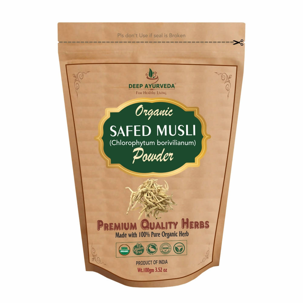 Deep Ayurveda Organic Safed Musli Powder - DEEP AYURVEDA
