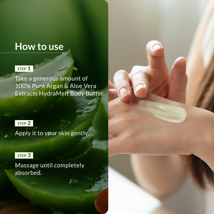 Lotus Botanicals 100% Pure Argan & Aloe Vera Extracts HydraMelt Body Butter | Swadesiicart