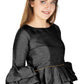 Aastha Fashion Women's Black Art Silk Bell Sleeves attire with Poly Cotton Lining Blouse