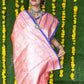 Jyoti Fashion Women's Baby Pink Soft Handloom Silk Zari Woven Saree with Blouse | Swadesiicart
