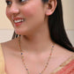 VOJ Women Gold-Polished Square Shaped Multi Color Chain | Swadesiicart