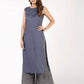Aniyah Rayon Solid Pintucks Grey Kurta With Gold Print Palazzo Set (AN-153K)