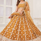 Vegaa Fashion Yellow Butterfly Net Embroidery Thread Designer Lehenga - Swadesiicart