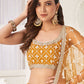 Vegaa Fashion Yellow Butterfly Net Embroidery Thread Designer Lehenga - Swadesiicart