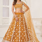 Vegaa Fashion Yellow Butterfly Net Embroidery Thread Designer Lehenga - Swadesiicart