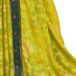 Vamika Light Green Designer Chiffon Brasso Saree With Exclusive Banarasi Lace | Swadesiicart