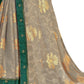Vamika Grey Designer Chiffon Brasso Saree With Exclusive Banarasi Lace | Swadesiicart