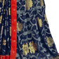Vamika Navy Blue Designer Chiffon Brasso Saree With Exclusive Banarasi Lace | Swadesiicart