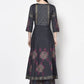 Aniyah Rayon Dark Grey Color Block Print Anarkali Kurta (AN-200K)