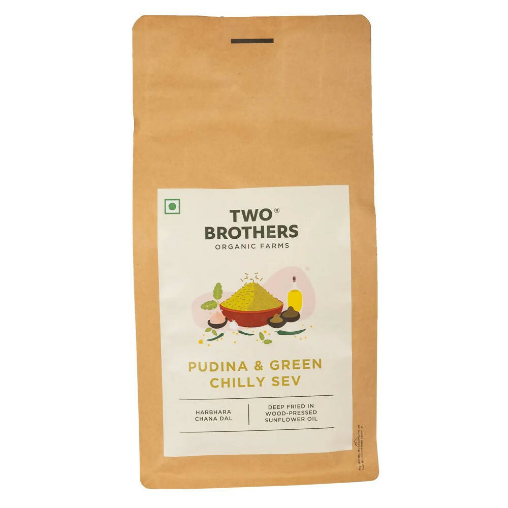 Two Brothers Organic Farms Pudina & Green Chilly Sev - Swadesiicart